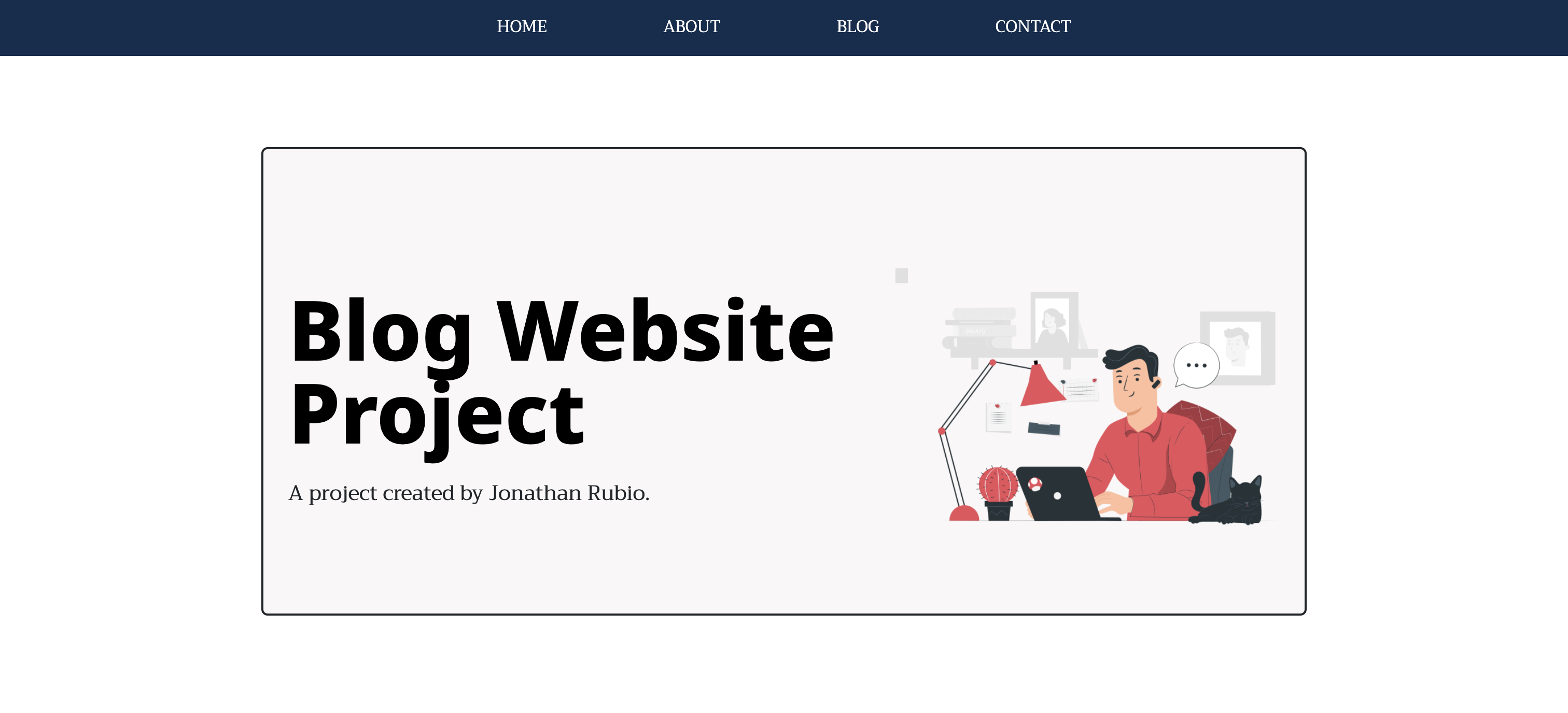 Blog web application cover